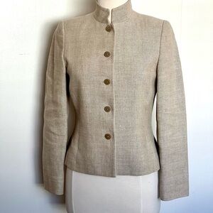 Linda Allard for Ellen Tracy linen jacket, flawed